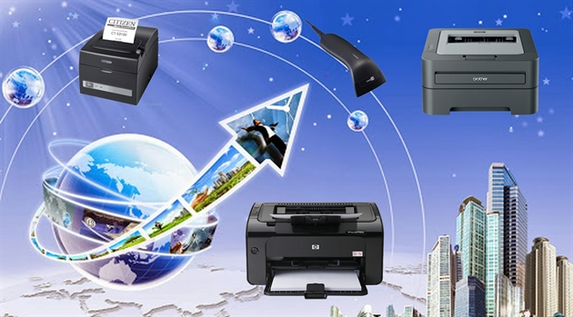 Máy in các loại, máy đọc mã vạch